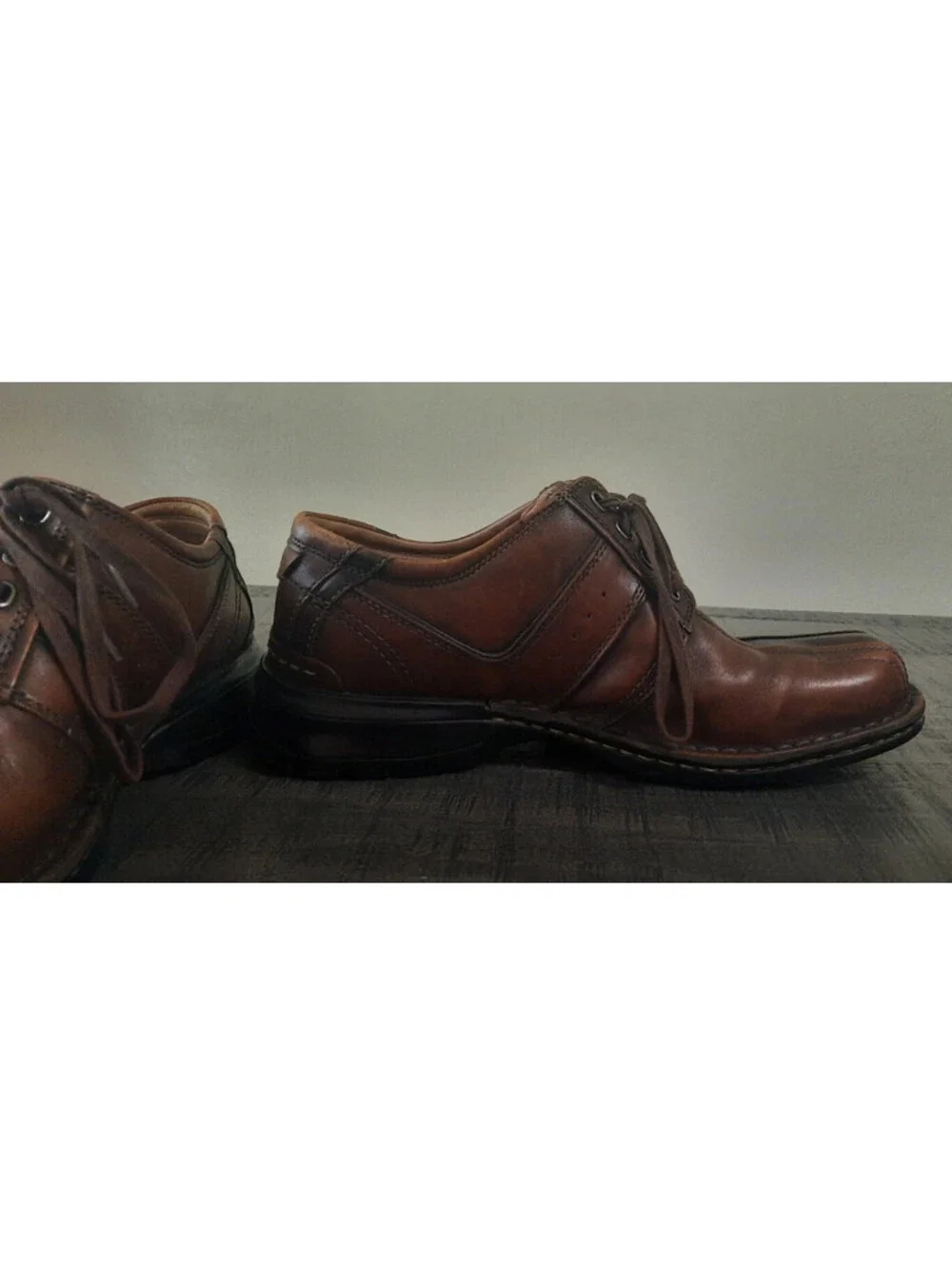 Clarks Touareg Vibe Men's Brown Leather Bicycle Toe Oxford Shoes Size 10 M 70852